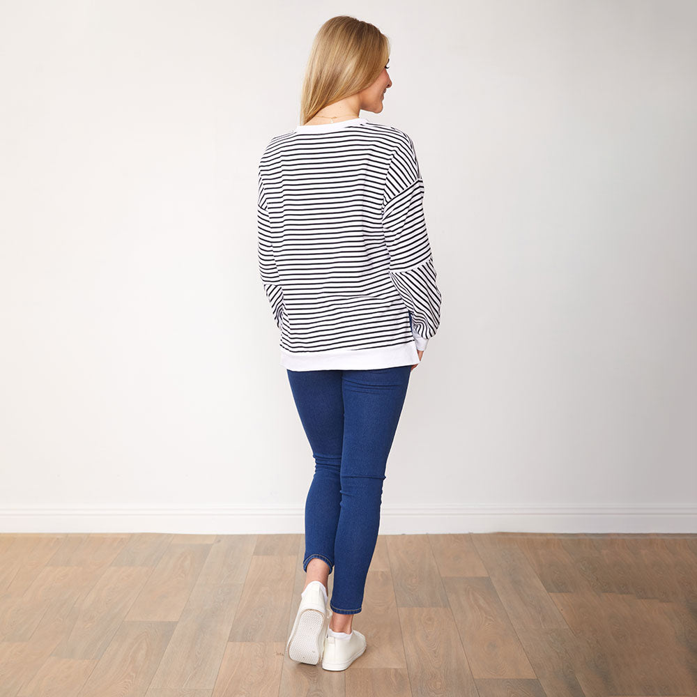 Kiera Jumper (Black Stripe)