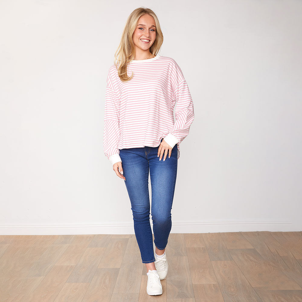 Kiera Jumper (Pink Stripe)