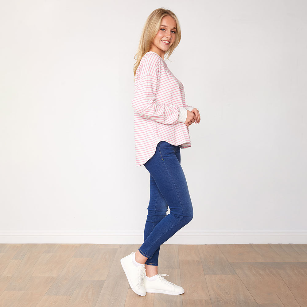 Kiera Jumper (Pink Stripe)