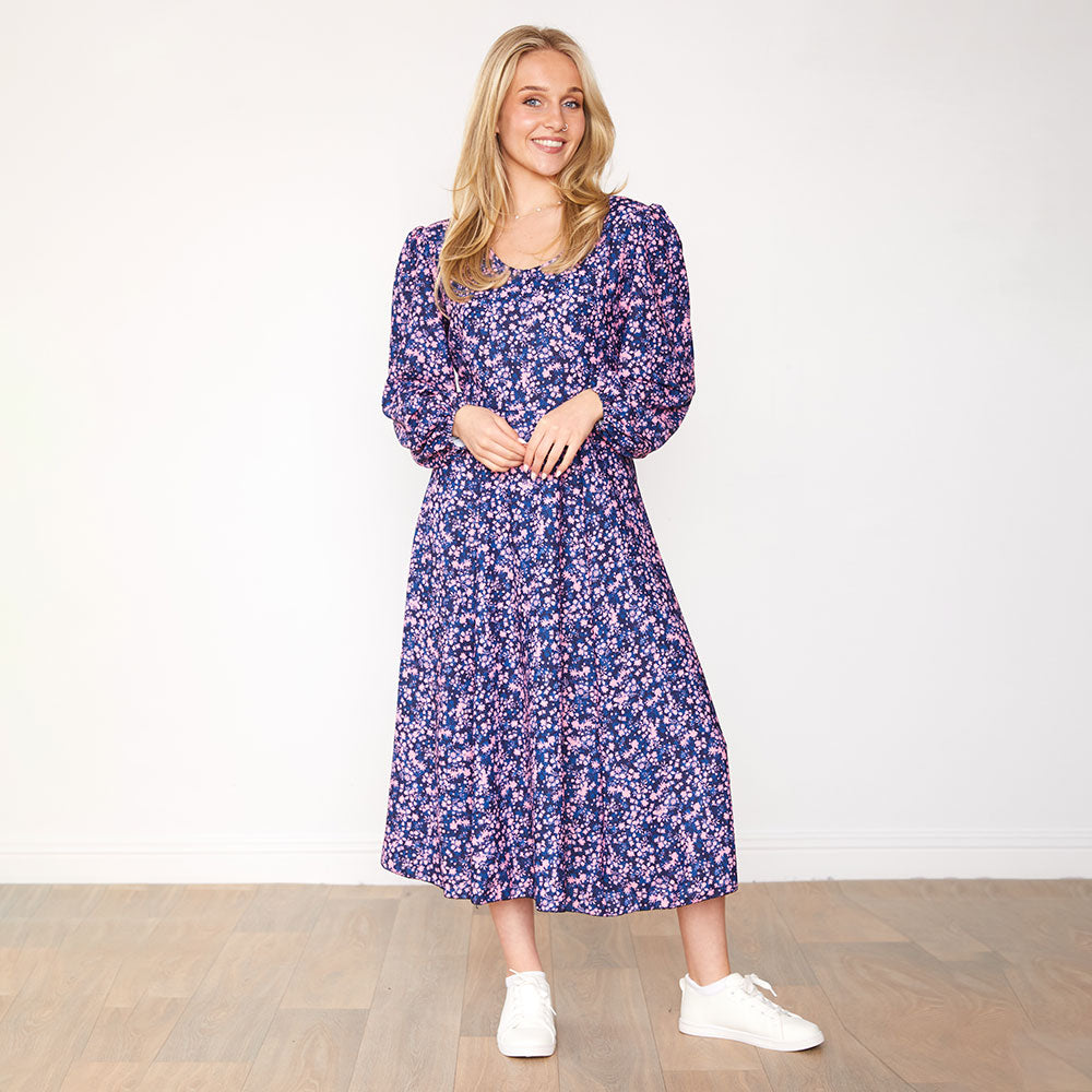 Ela Dress (Lilac Floral)