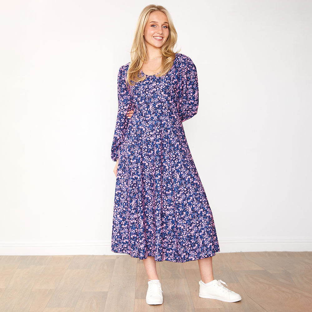 Ela Dress (Lilac Floral)