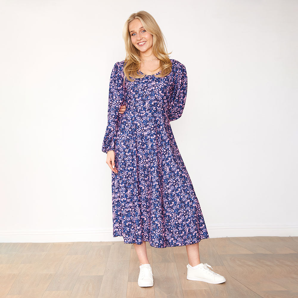 Ela Dress (Lilac Floral)