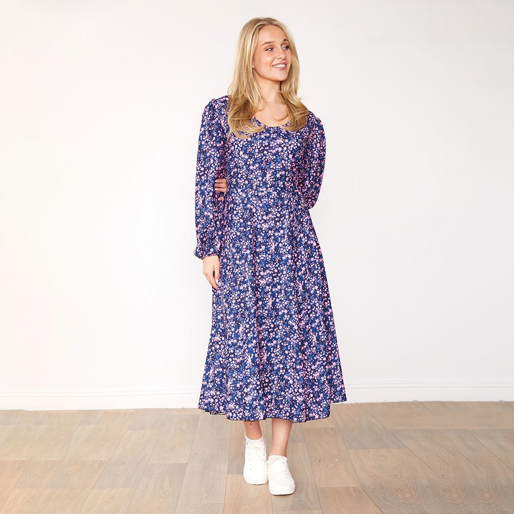 Ela Dress (Lilac Floral)