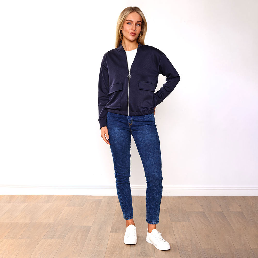 Flynn Bomber Jacket (Navy)