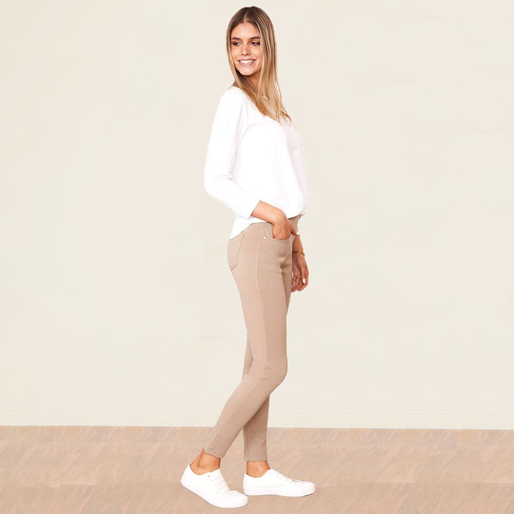 Chloe Leggings (Cream) - The Casual Company