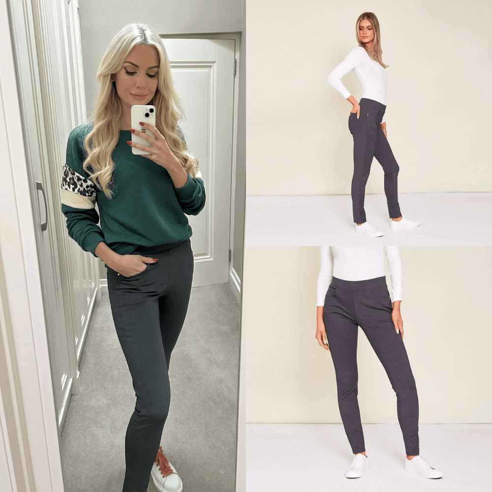 Chloe Leggings (Grey) - The Casual Company