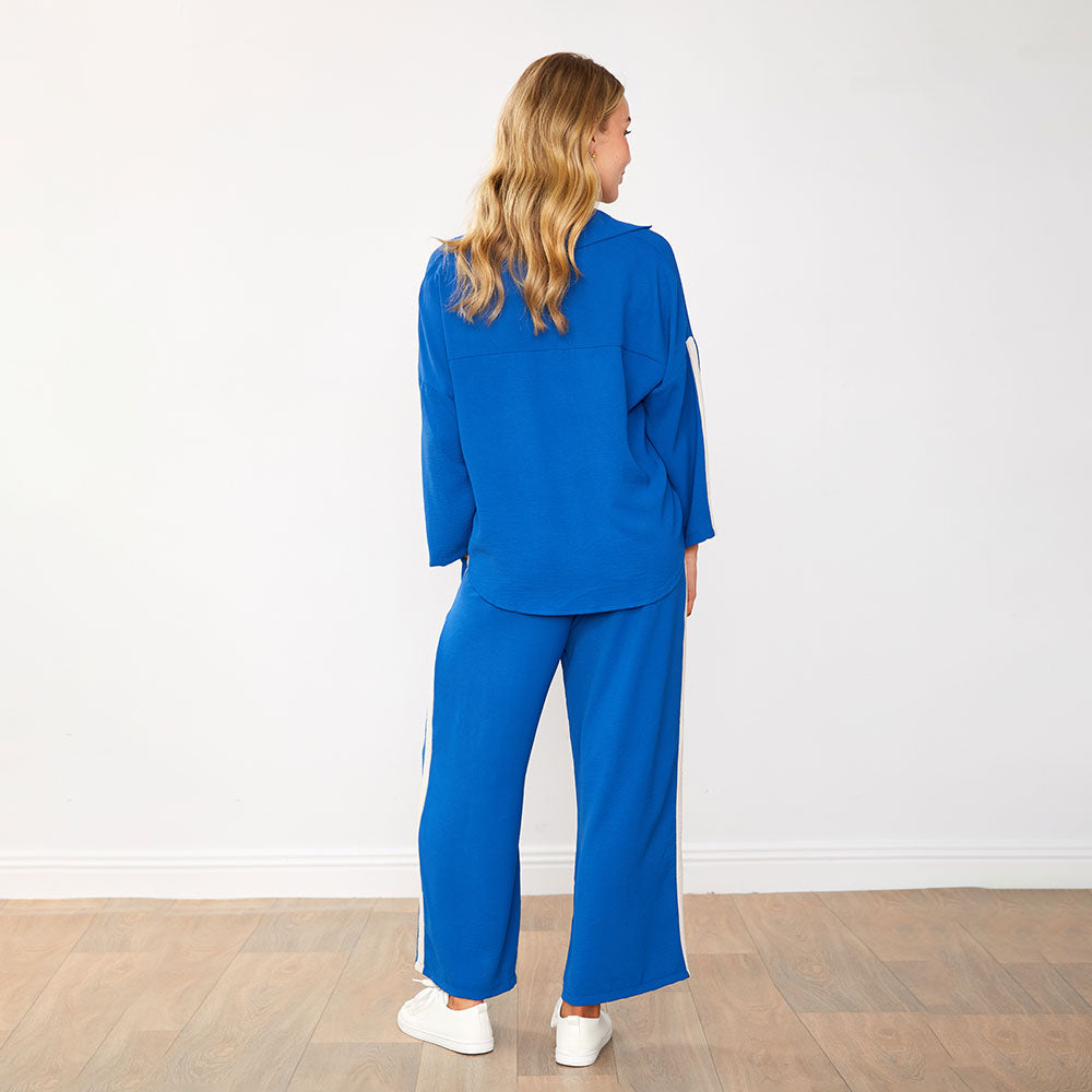 Clara Co-Ord (Cobalt/Oat)
