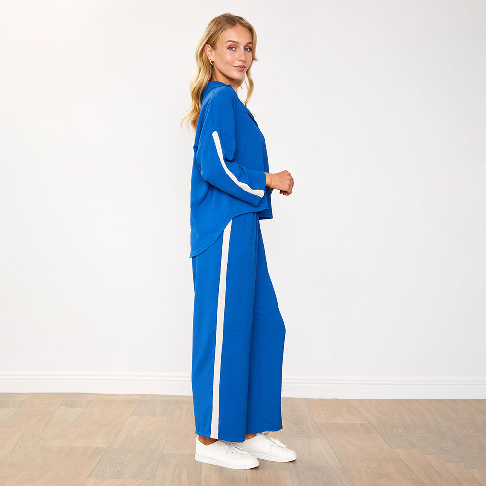 Clara Co-Ord (Cobalt/Oat)