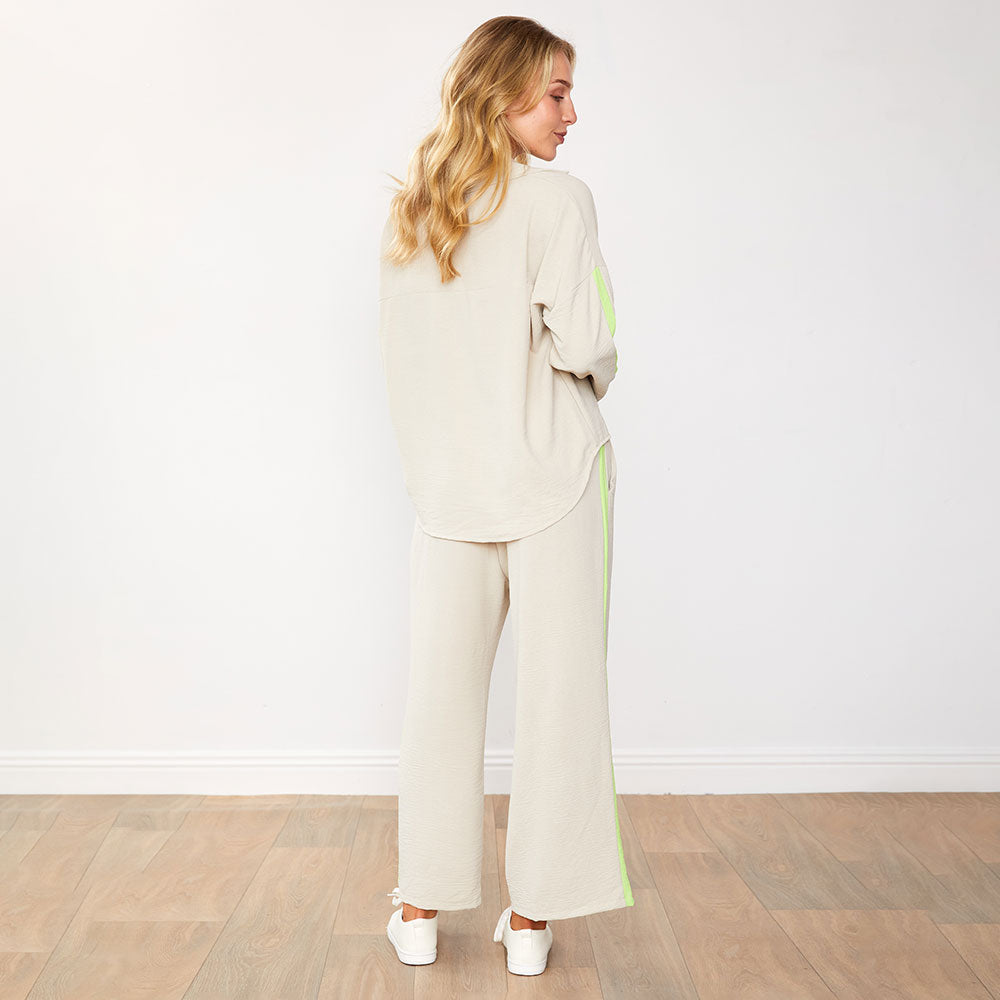 Clara Co-Ord (Latte/Lime)