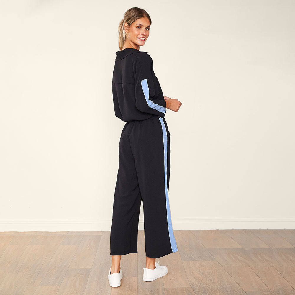 Clara Co-Ord (Black & Blue)