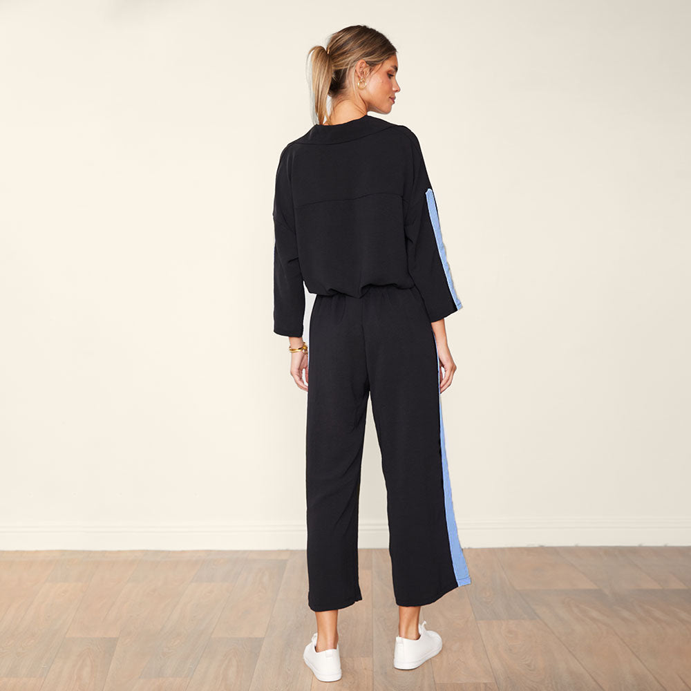 Clara Co-Ord (Black & Blue)
