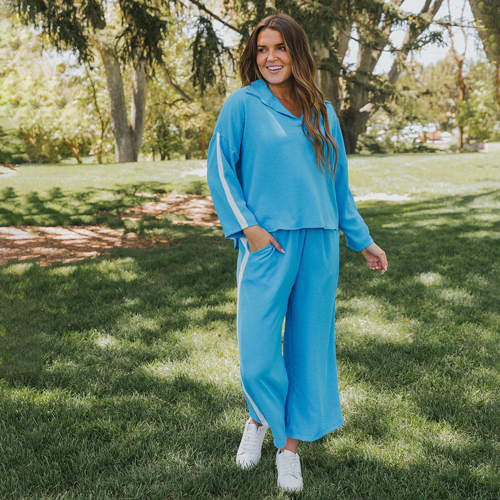 Clara Co-Ord (Blue & White)