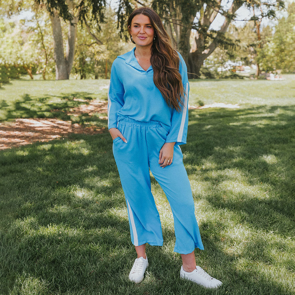 Clara Co-Ord (Blue & White)