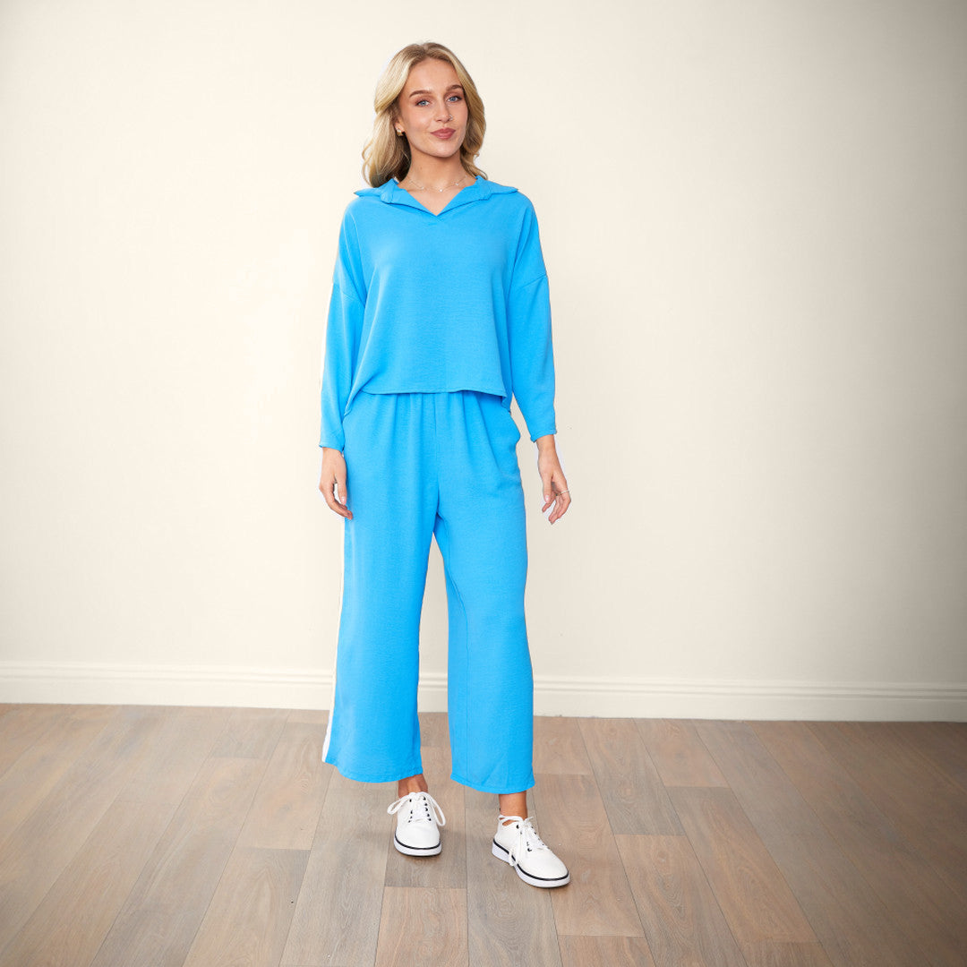 Clara Co-Ord (Blue & White)