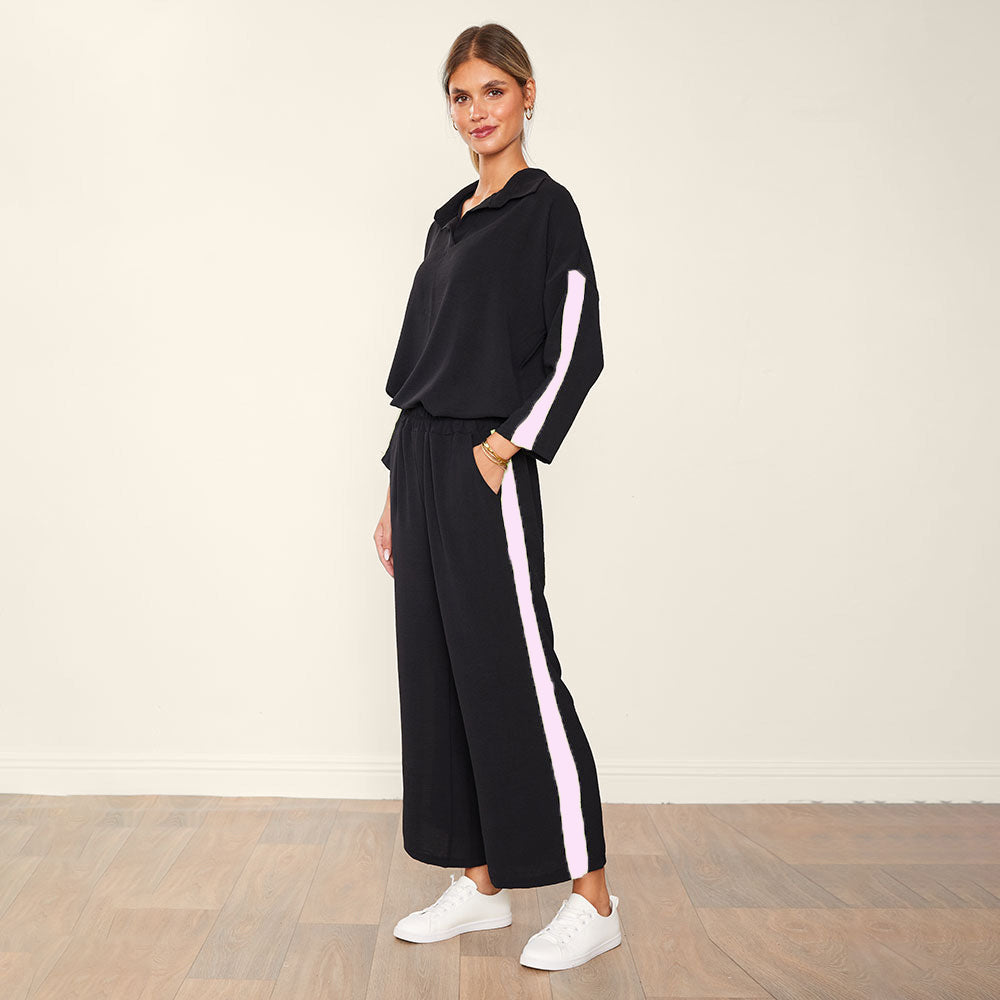 Clara Co-Ord (Black & Pink)