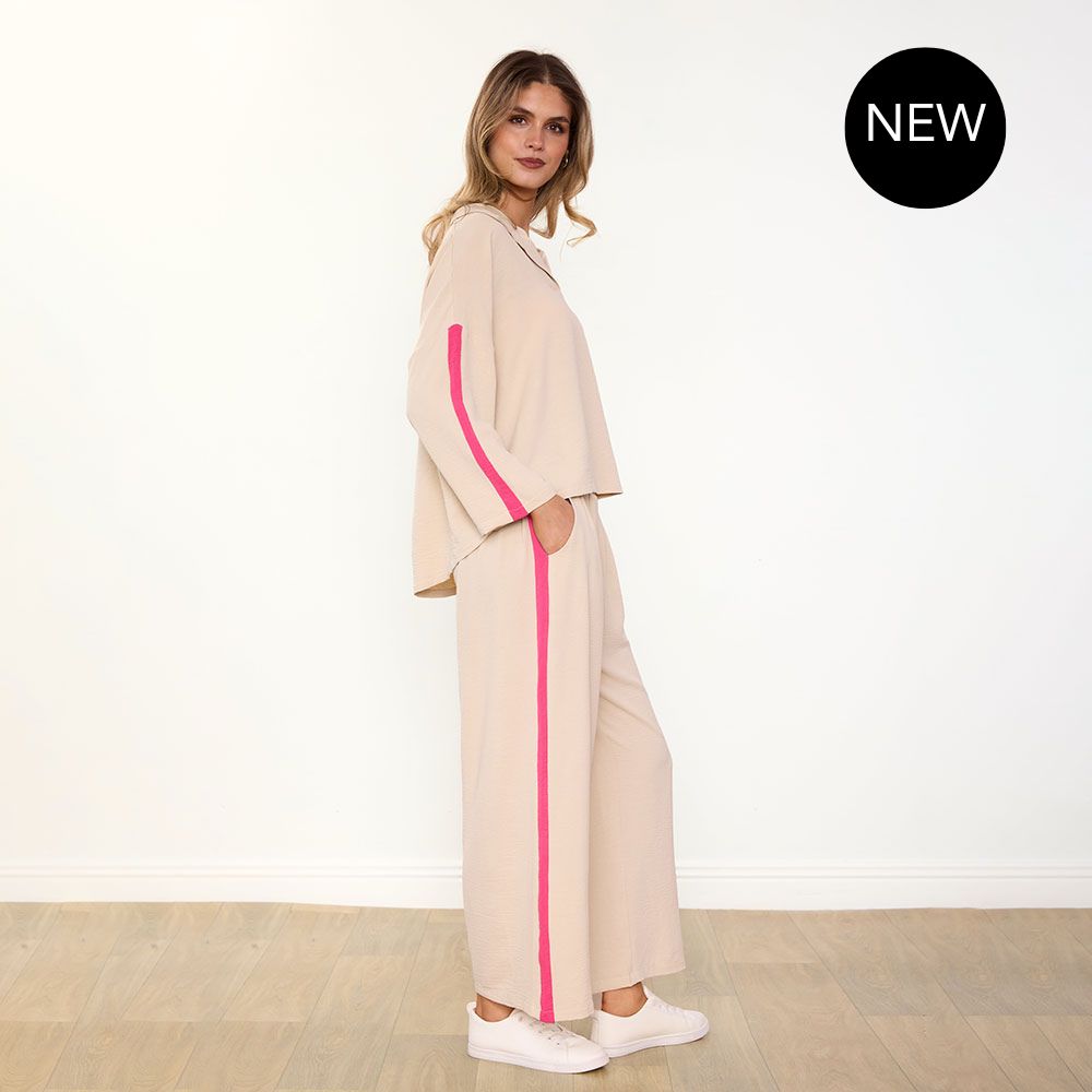 Clara Co-Ord (Cream/Berry)