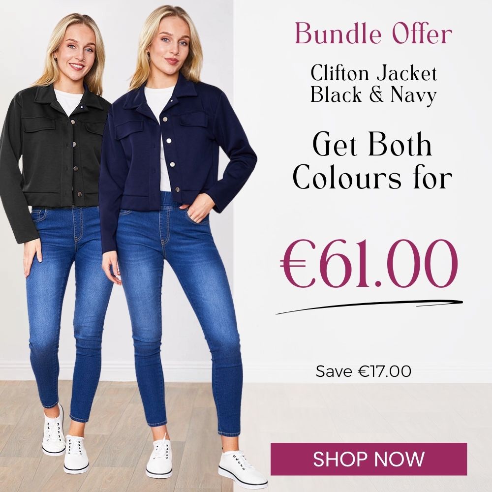 Clifton Jacket Balck & Navy (2 for €61)
