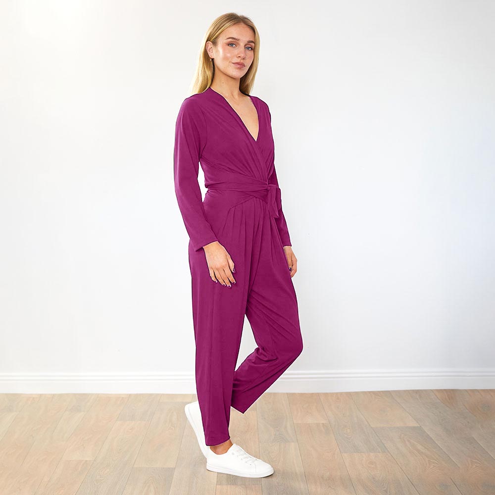 Cliona Jumpsuit (Berry)