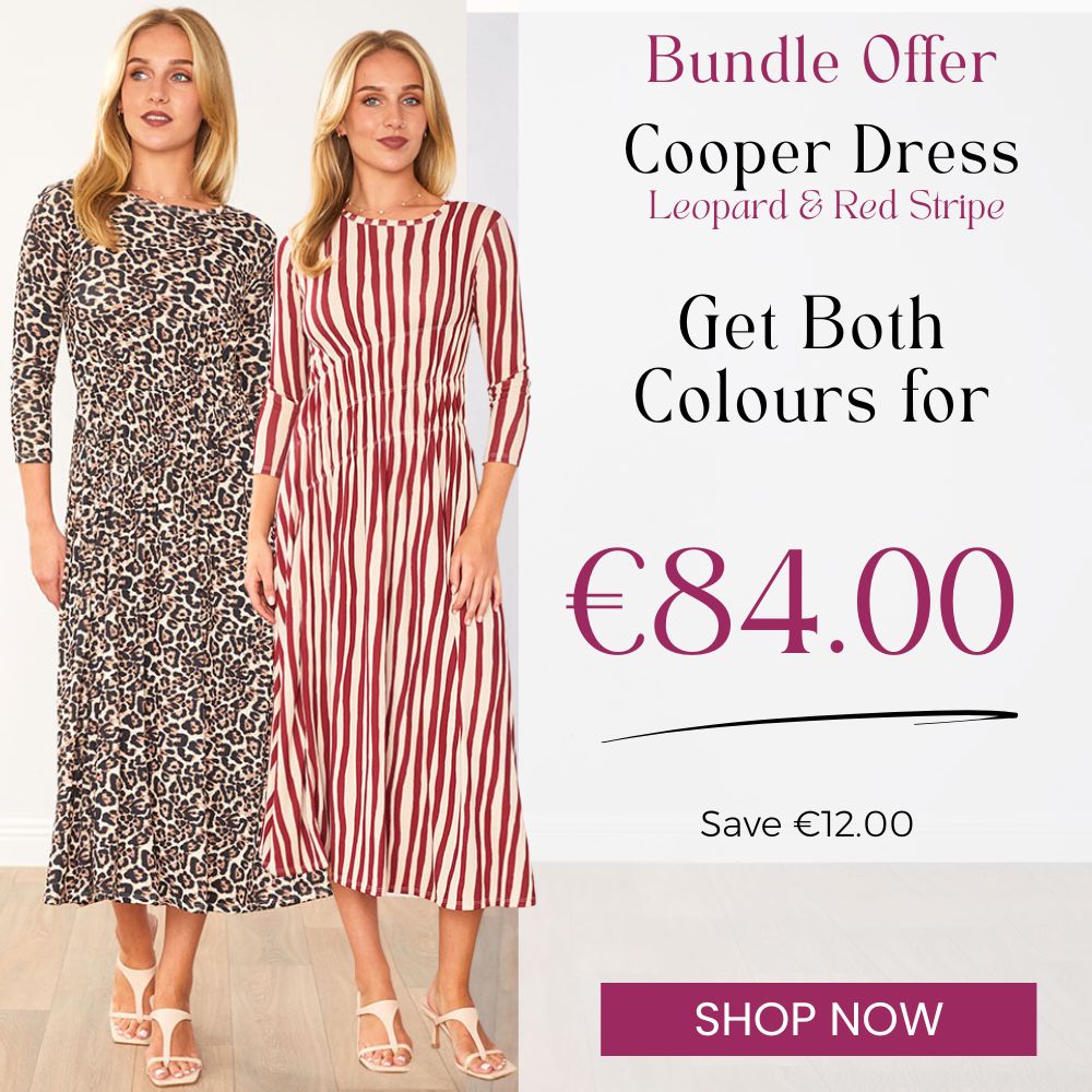 Cooper Dress (Leopard) & Cooper Dress (Navy Stripe) for €84.00