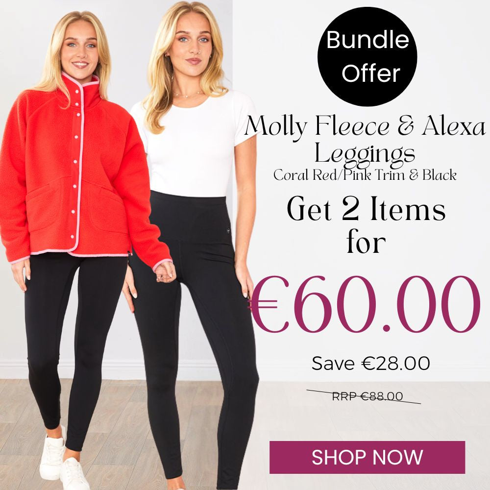 Molly Fleece Jacket (Coral Red/Pink Trim) & Alexa Leggings for €60.00