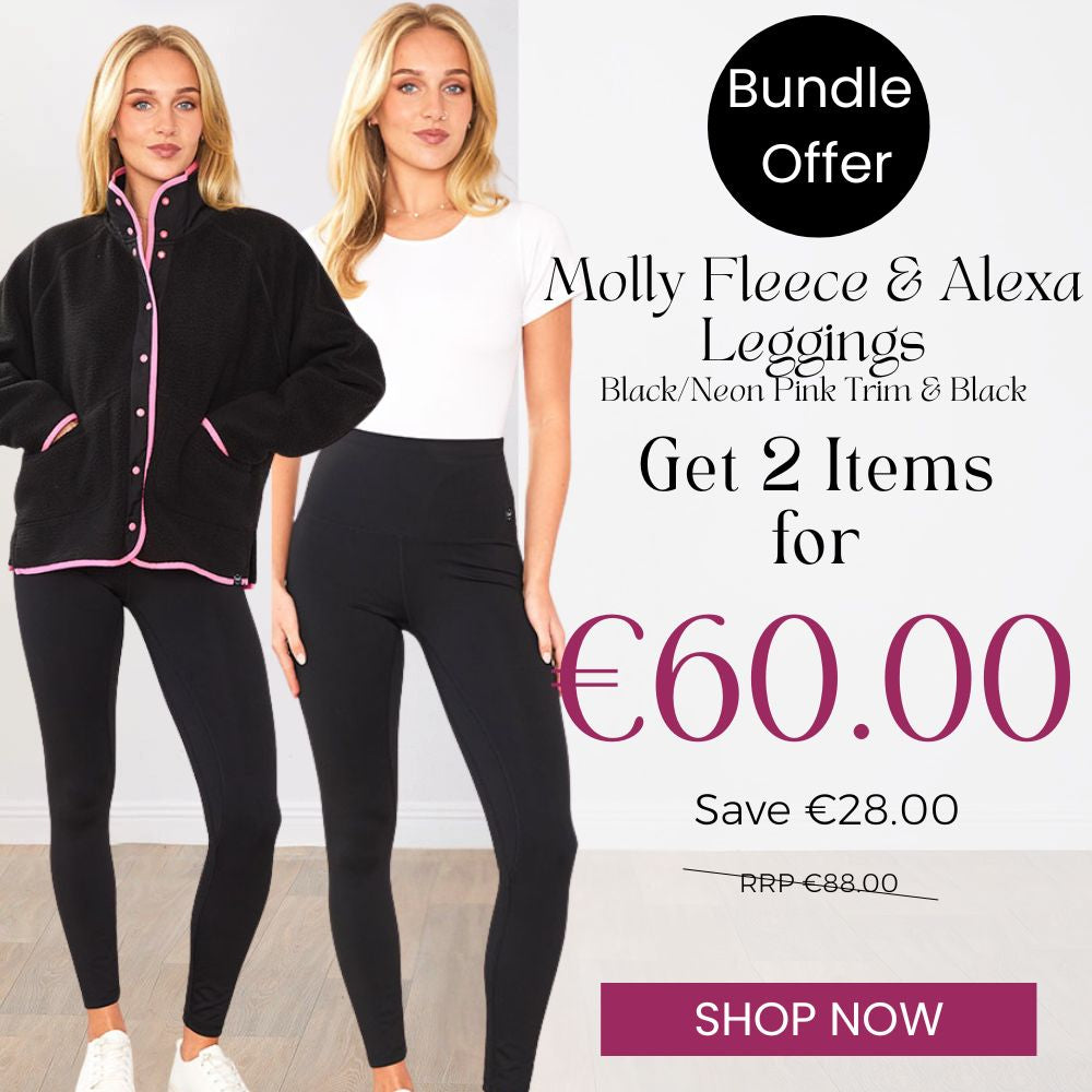 Molly Fleece Jacket (Black/Neon Pink Trim) & Alexa Leggings for €60.00