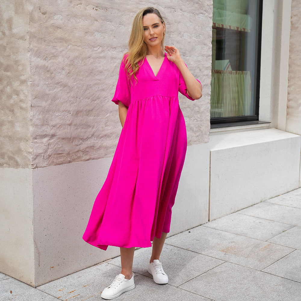 Pamela Dress (Fuchsia)