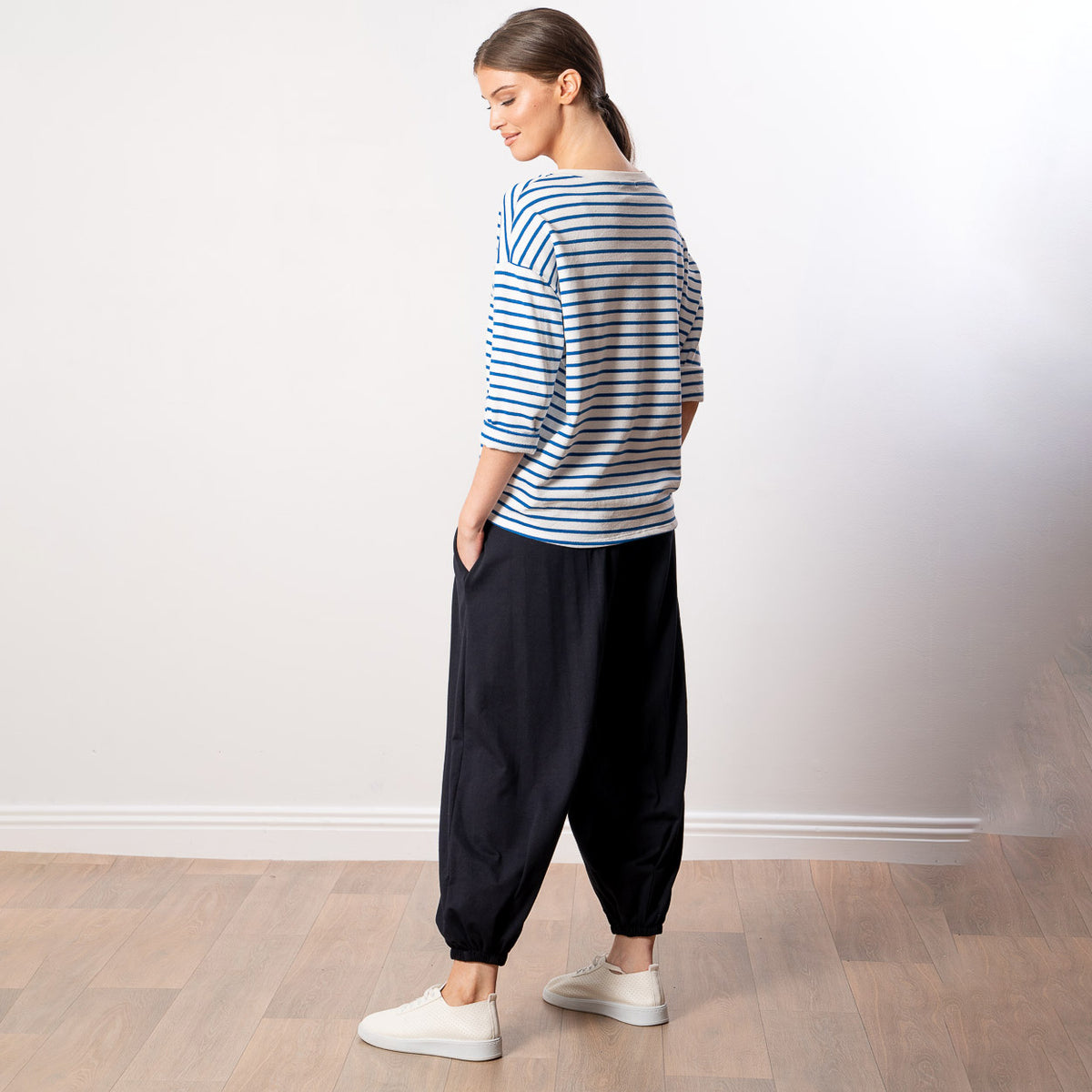 Noelle Stripe Top (Blue/White)