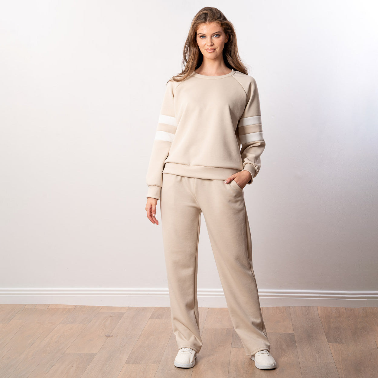 Jasmine Stripe Co-ord (Beige)