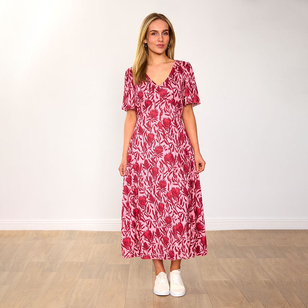 Whitney Dress (Red Bloom)