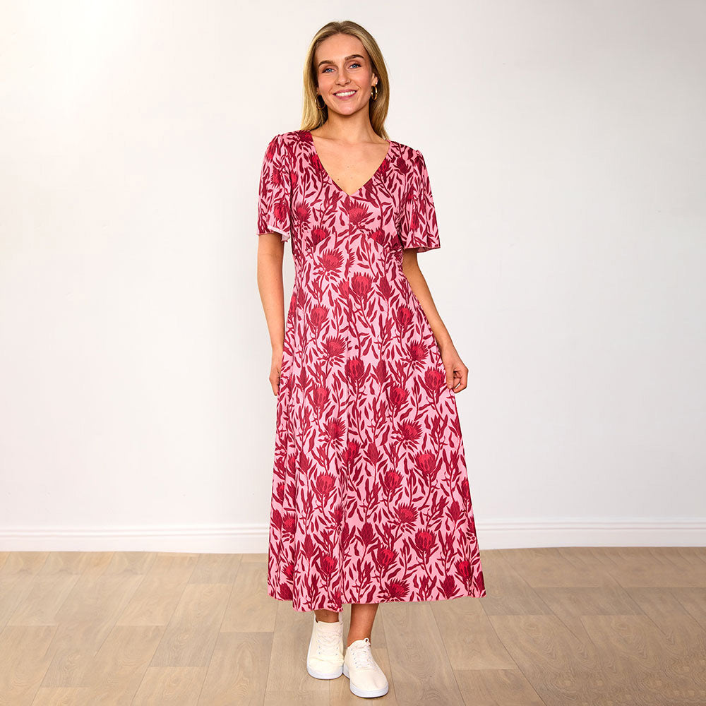 Whitney Dress (Red Bloom)