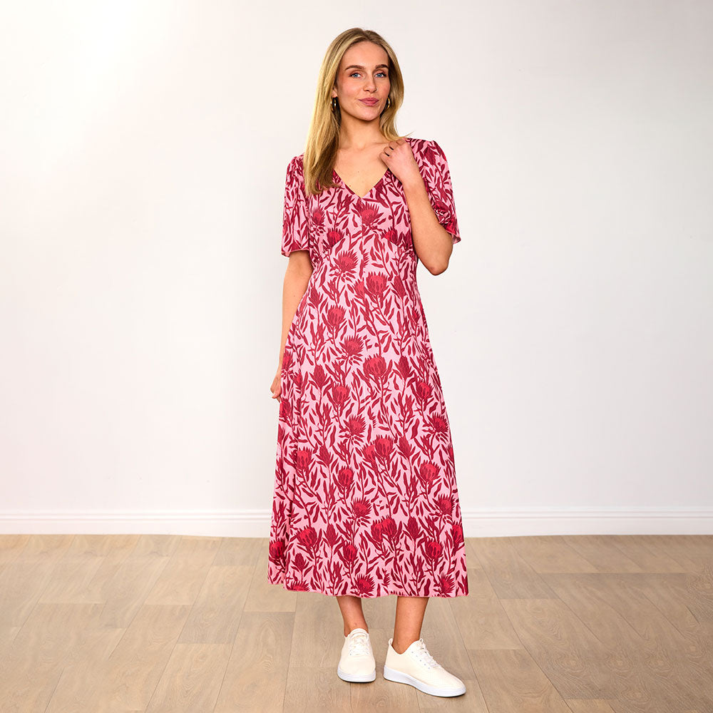 Whitney Dress (Red Bloom)