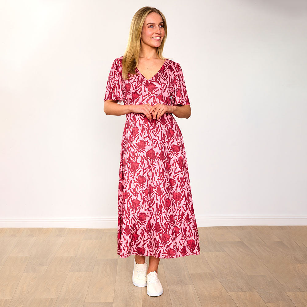 Whitney Dress (Red Bloom)