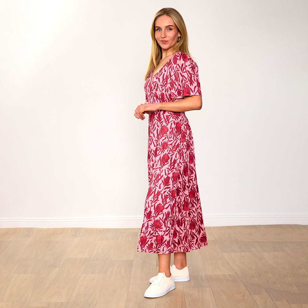 Whitney Dress (Red Bloom)