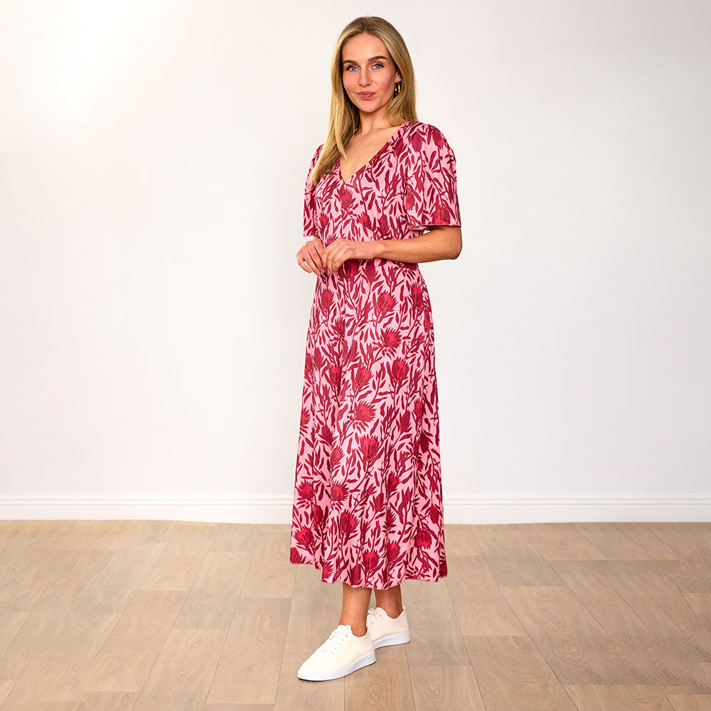 Whitney Dress (Red Bloom)