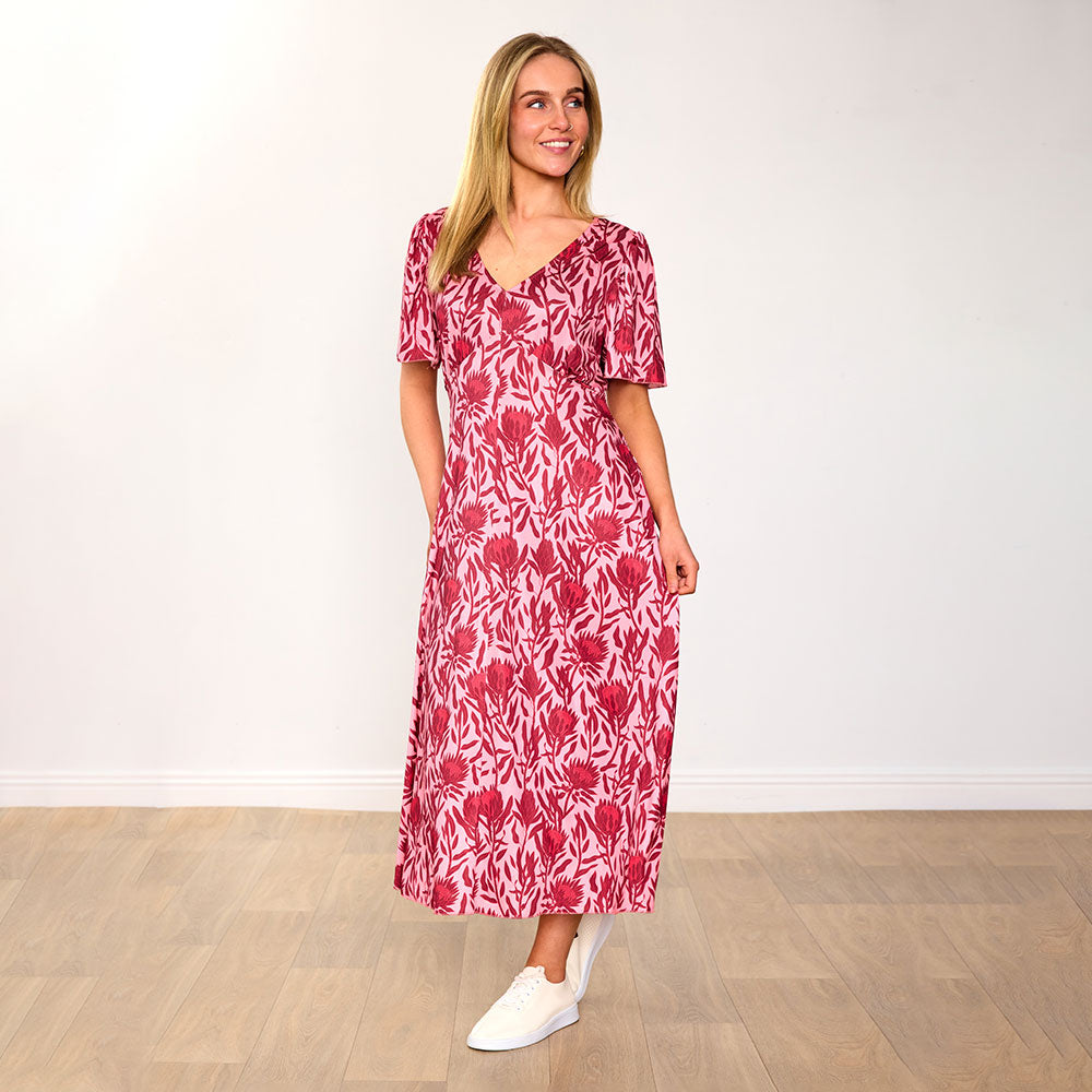 Whitney Dress (Red Bloom)
