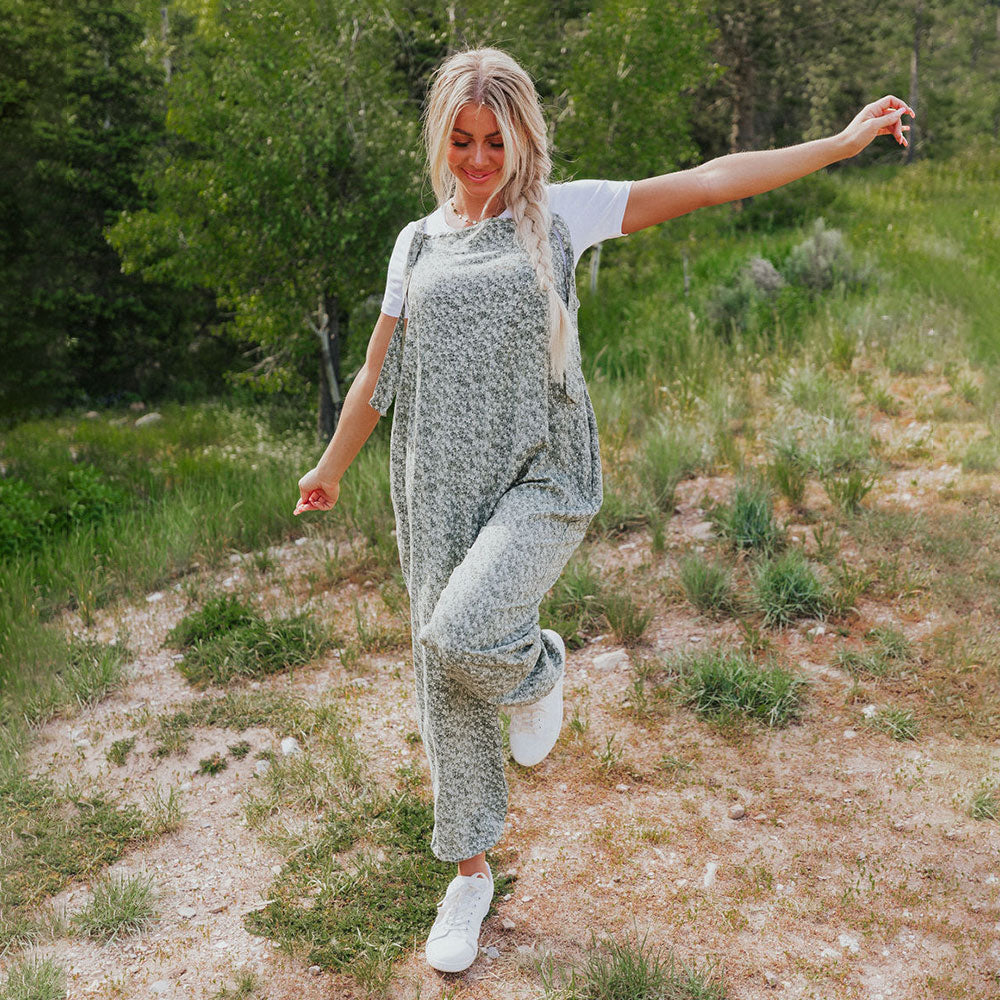 Eden Jumpsuit (Khaki Floral)