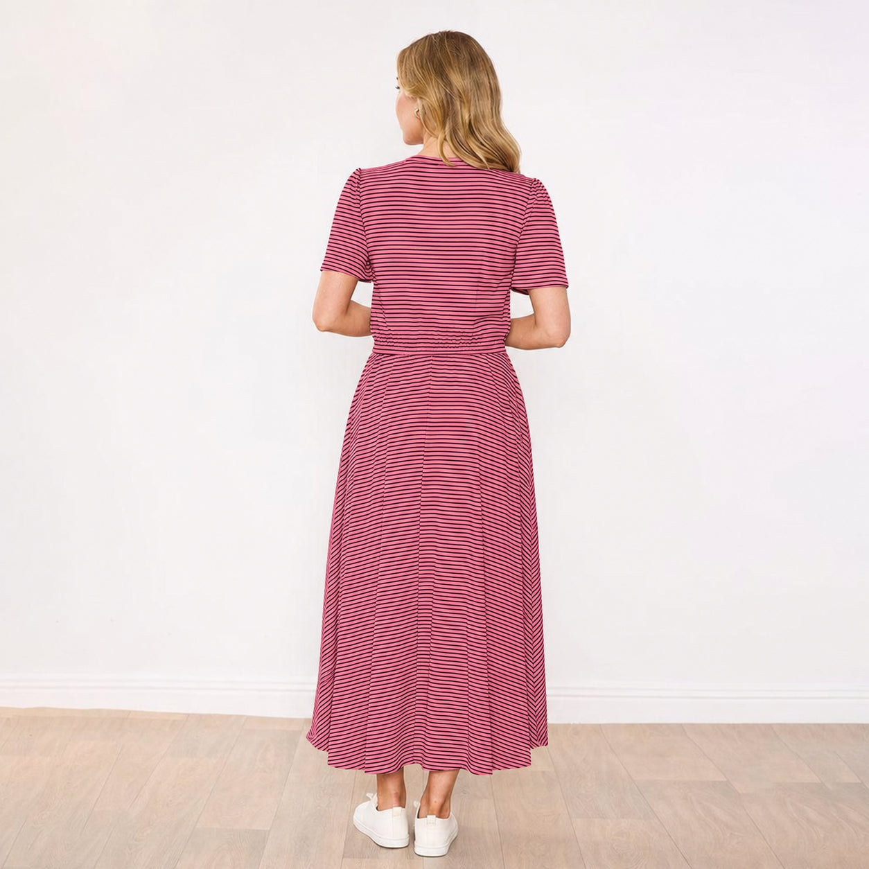 Eilish Dress (Pink/Brown)