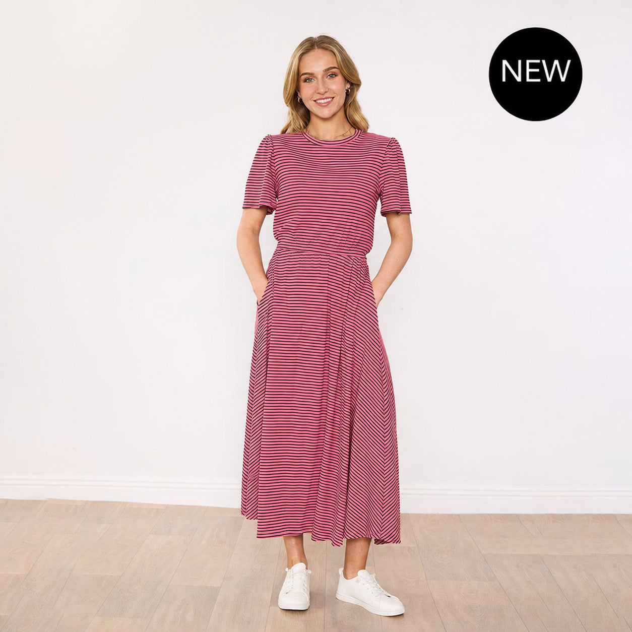 Eilish Dress (Pink/Brown)