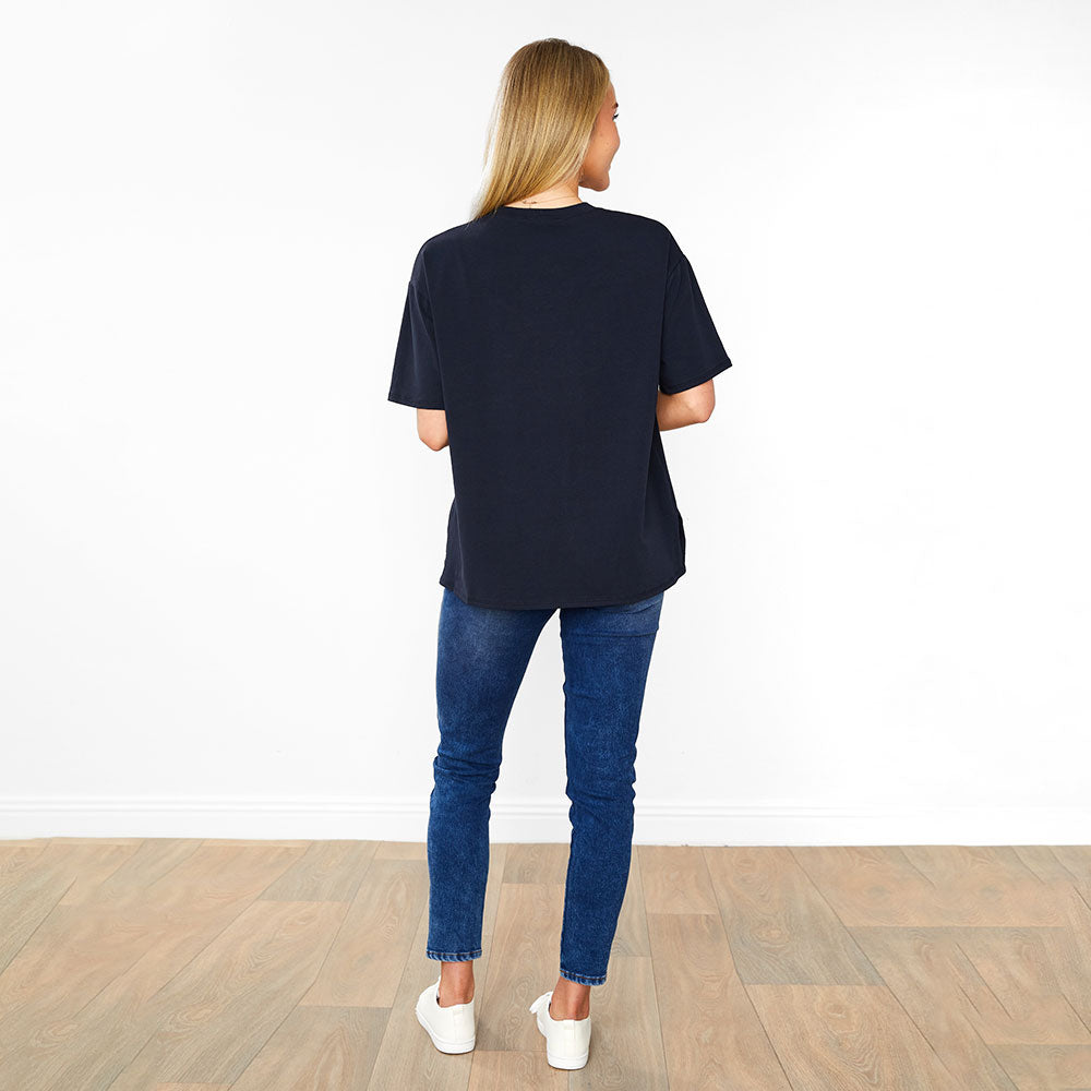 Elle Top Cream & Navy (2 for €35)