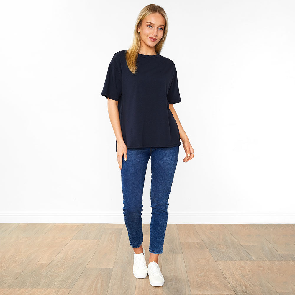Elle Top Cream & Navy (2 for €35)