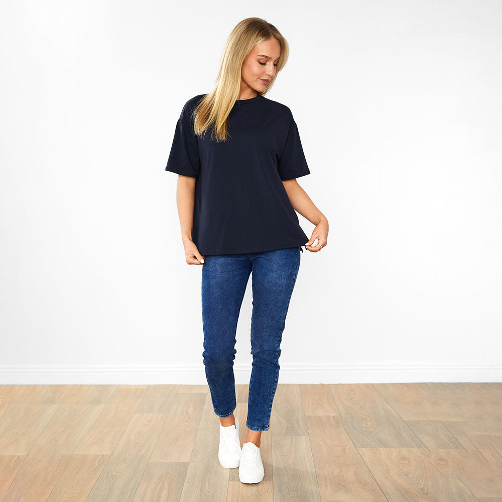 Elle Top Cream & Navy (2 for €35)