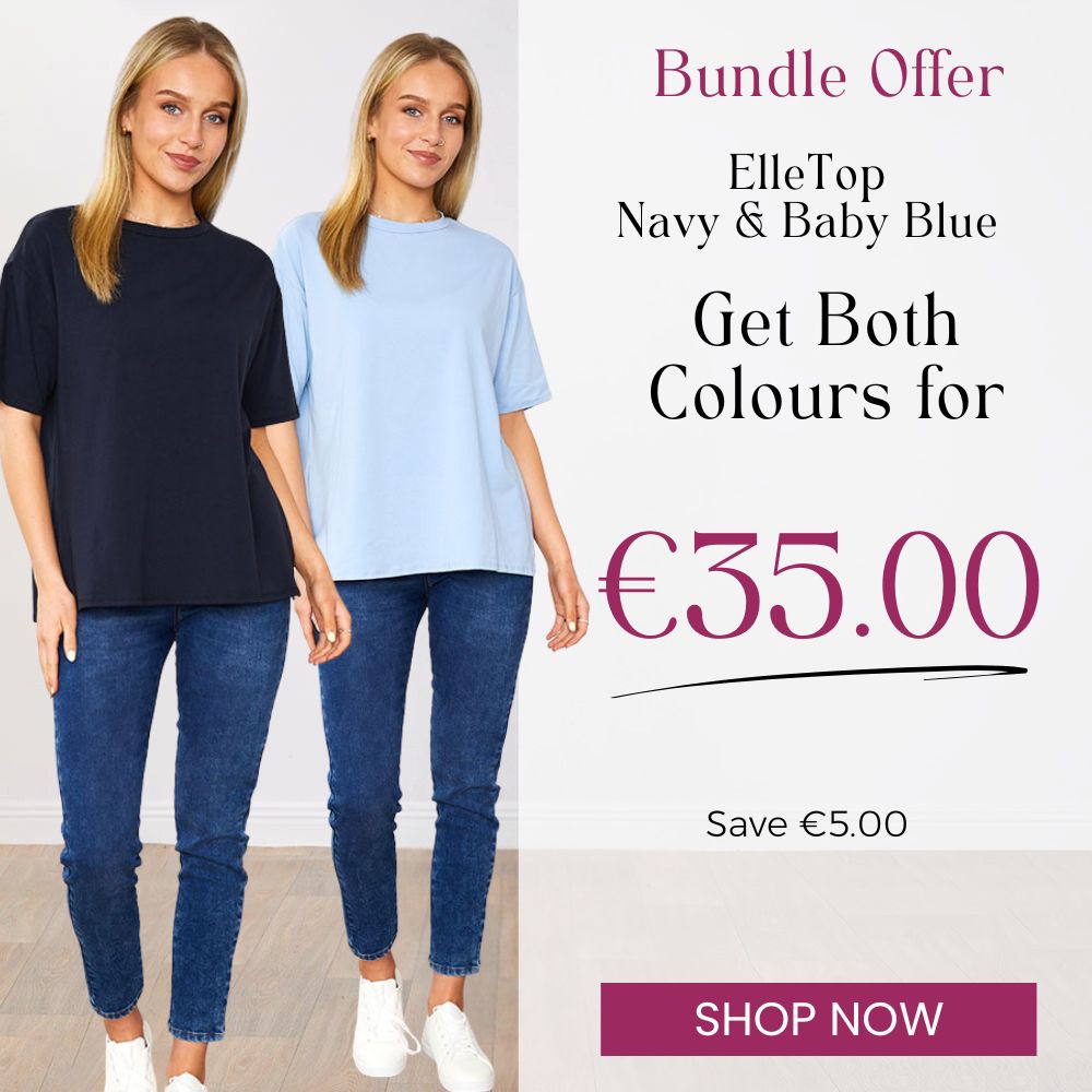 Elle Top Navy & Baby Blue (2 for €35)