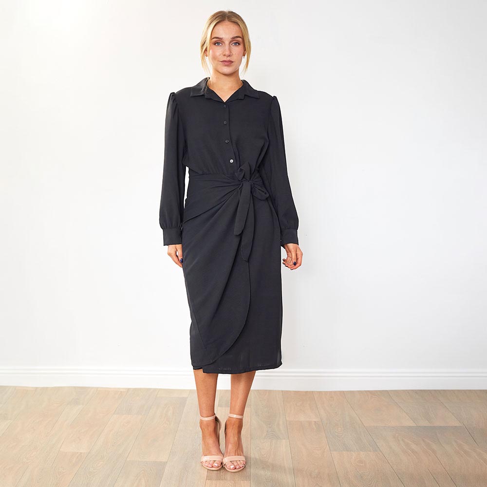 Emerson Wrap Dress (Black)