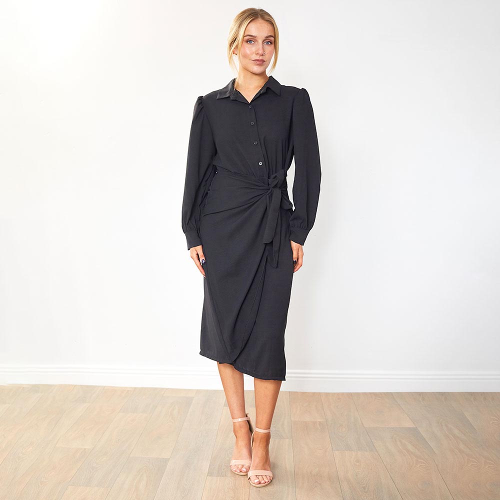 Emerson Wrap Dress (Black)