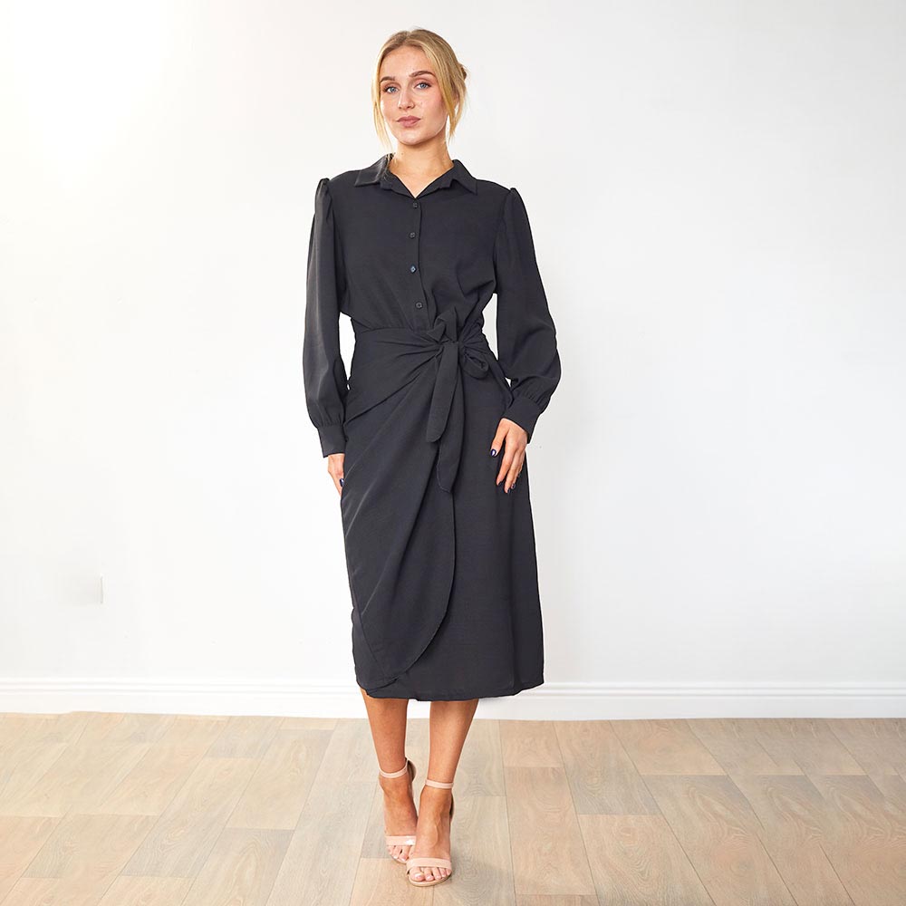 Emerson Wrap Dress (Black)