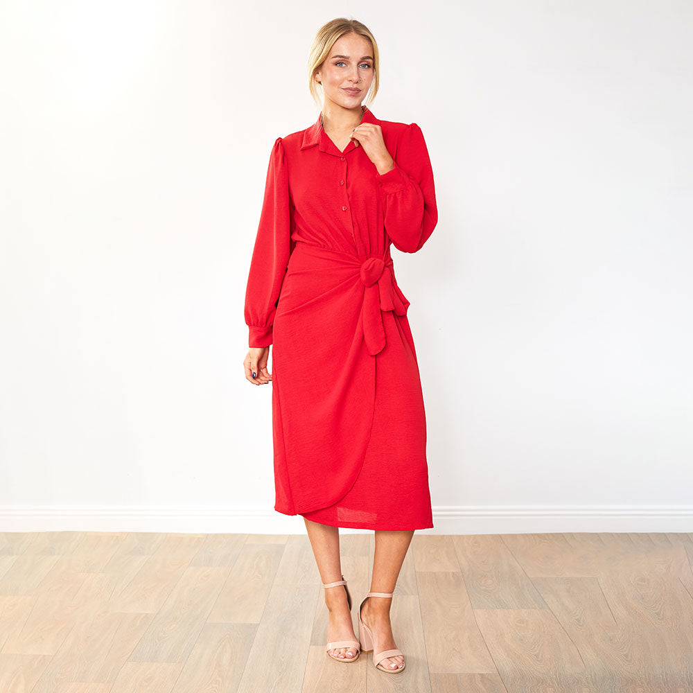 Emerson Wrap Dress (Red)