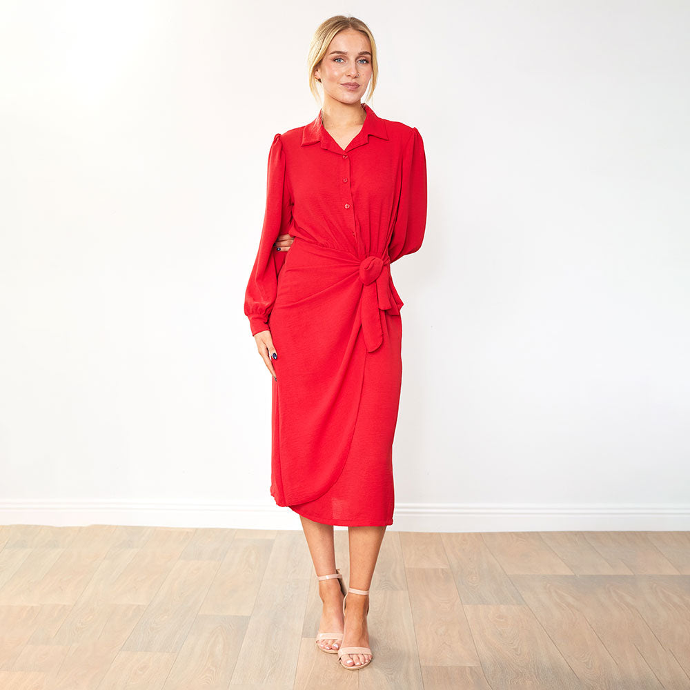 Emerson Wrap Dress (Red)