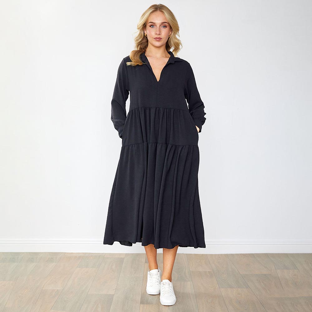 Emily Dress in black – women's dress – view 5