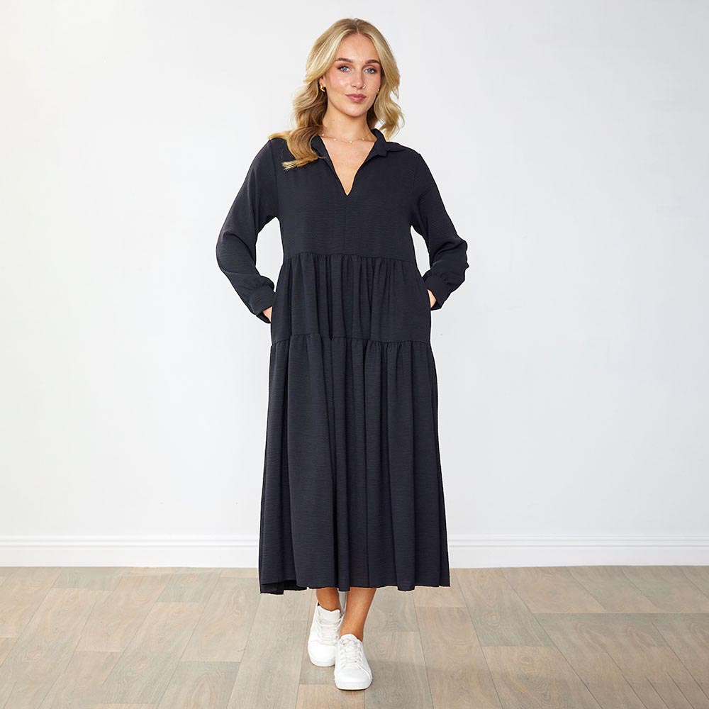Emily Dress in black – women's dress – view 4