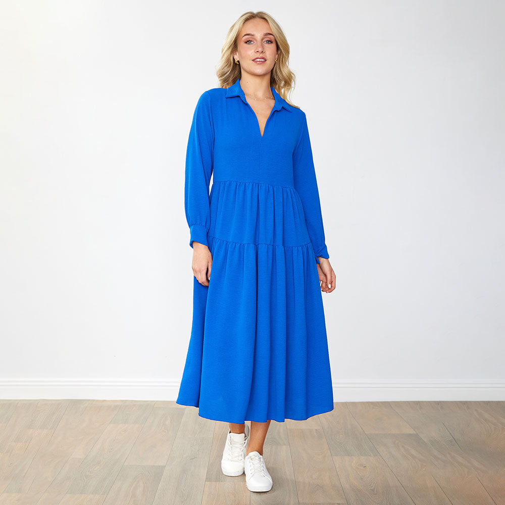 Emily Dress in cobalt – women's dress – view 3